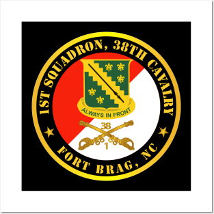 1st Squadron, 38th Cavalry - Fort Bragg, NC w DUI - Cav Branch X 300 Posters and Art